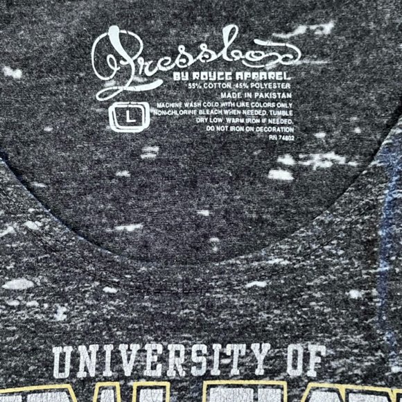 UCF University of Central Florida Marbled Gray Cropped T-Shirt-Size L - Picture 3 of 7